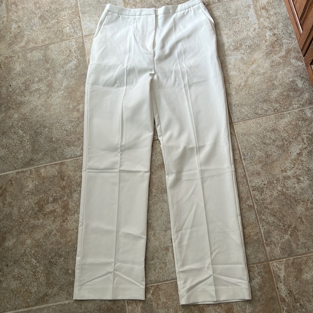 L High Waisted dressy white pants